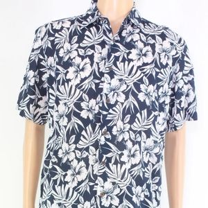 Margaritaville blue leafy casual shirt
